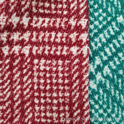 Boucle fashion jacquard plaid design fabrics